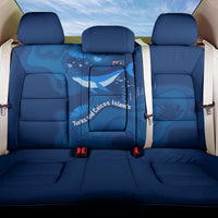 Turks and Caicos Islands Back Car Seat Cover with Blue Ocean Whale and Coral Reef Design - Wonder Print Shop