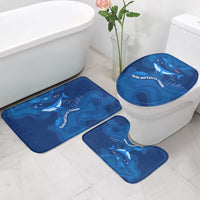 Turks and Caicos Islands Bathroom Set with Blue Ocean Whale and Coral Reef Design - Wonder Print Shop