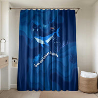 Turks and Caicos Islands Bathroom Set with Blue Ocean Whale and Coral Reef Design - Wonder Print Shop