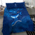 Turks and Caicos Islands Bedding Set with Blue Ocean Whale and Coral Reef Design - Wonder Print Shop