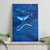 Turks and Caicos Islands Canvas Wall Art with Blue Ocean Whale and Coral Reef Design - Wonder Print Shop