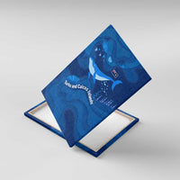 Turks and Caicos Islands Canvas Wall Art with Blue Ocean Whale and Coral Reef Design - Wonder Print Shop