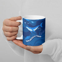 Turks and Caicos Islands Ceramic Mug with Blue Ocean Whale and Coral Reef Design - Wonder Print Shop