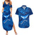 Turks and Caicos Islands Couples Matching Summer Maxi Dress and Hawaiian Shirt with Blue Ocean Whale and Coral Reef Design - Wonder Print Shop
