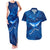 Turks and Caicos Islands Couples Matching Tank Maxi Dress and Hawaiian Shirt with Blue Ocean Whale and Coral Reef Design - Wonder Print Shop