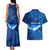 Turks and Caicos Islands Couples Matching Tank Maxi Dress and Hawaiian Shirt with Blue Ocean Whale and Coral Reef Design - Wonder Print Shop