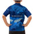 Turks and Caicos Islands Family Matching Mermaid Dress and Hawaiian Shirt with Blue Ocean Whale and Coral Reef Design - Wonder Print Shop