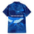 Turks and Caicos Islands Family Matching Mermaid Dress and Hawaiian Shirt with Blue Ocean Whale and Coral Reef Design - Wonder Print Shop