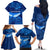 Turks and Caicos Islands Family Matching Off The Shoulder Long Sleeve Dress and Hawaiian Shirt with Blue Ocean Whale and Coral Reef Design - Wonder Print Shop