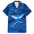 Turks and Caicos Islands Family Matching Off The Shoulder Long Sleeve Dress and Hawaiian Shirt with Blue Ocean Whale and Coral Reef Design - Wonder Print Shop
