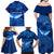 Turks and Caicos Islands Family Matching Off Shoulder Maxi Dress and Hawaiian Shirt with Blue Ocean Whale and Coral Reef Design - Wonder Print Shop