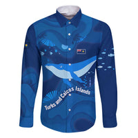 Turks and Caicos Islands Family Matching Puletasi and Hawaiian Shirt with Blue Ocean Whale and Coral Reef Design - Wonder Print Shop