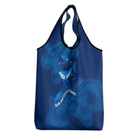 Turks and Caicos Islands Grocery Bag with Blue Ocean Whale and Coral Reef Design - Wonder Print Shop