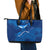 Turks and Caicos Islands Leather Tote Bag with Blue Ocean Whale and Coral Reef Design - Wonder Print Shop