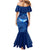 Turks and Caicos Islands Mermaid Dress with Blue Ocean Whale and Coral Reef Design - Wonder Print Shop