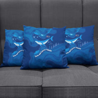 Turks and Caicos Islands Pillow Cover with Blue Ocean Whale and Coral Reef Design - Wonder Print Shop