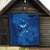 Turks and Caicos Islands Quilt with Blue Ocean Whale and Coral Reef Design - Wonder Print Shop