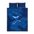 Turks and Caicos Islands Quilt Bed Set with Blue Ocean Whale and Coral Reef Design - Wonder Print Shop