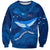 Turks and Caicos Islands Sweatshirt with Blue Ocean Whale and Coral Reef Design - Wonder Print Shop