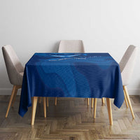 Turks and Caicos Islands Tablecloth with Blue Ocean Whale and Coral Reef Design - Wonder Print Shop