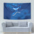 Turks and Caicos Islands Tapestry with Blue Ocean Whale and Coral Reef Design - Wonder Print Shop