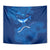 Turks and Caicos Islands Tapestry with Blue Ocean Whale and Coral Reef Design - Wonder Print Shop