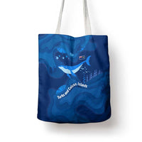 Turks and Caicos Islands Tote Bag with Blue Ocean Whale and Coral Reef Design - Wonder Print Shop