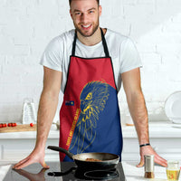 Turks and Caicos Islands Apron with Yellow Hawk Outline and Red Blue Crest Design - Wonder Print Shop