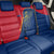 Turks and Caicos Islands Back Car Seat Cover with Yellow Hawk Outline and Red Blue Crest Design - Wonder Print Shop