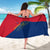 Turks and Caicos Islands Sarong with Yellow Hawk Outline and Red Blue Crest Design - Wonder Print Shop