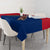 Turks and Caicos Islands Tablecloth with Yellow Hawk Outline and Red Blue Crest Design - Wonder Print Shop