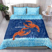 Turks and Caicos Islands Bedding Set with Red Crab and Ocean Wave Coral Reef Design - Wonder Print Shop