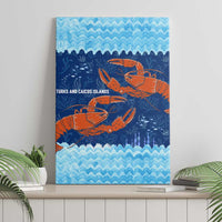Turks and Caicos Islands Canvas Wall Art with Red Crab and Ocean Wave Coral Reef Design - Wonder Print Shop