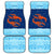 Turks and Caicos Islands Car Mats with Red Crab and Ocean Wave Coral Reef Design - Wonder Print Shop