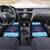 Turks and Caicos Islands Car Mats with Red Crab and Ocean Wave Coral Reef Design - Wonder Print Shop