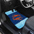 Turks and Caicos Islands Car Mats with Red Crab and Ocean Wave Coral Reef Design - Wonder Print Shop