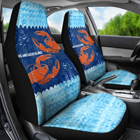 Turks and Caicos Islands Car Seat Cover with Red Crab and Ocean Wave Coral Reef Design - Wonder Print Shop