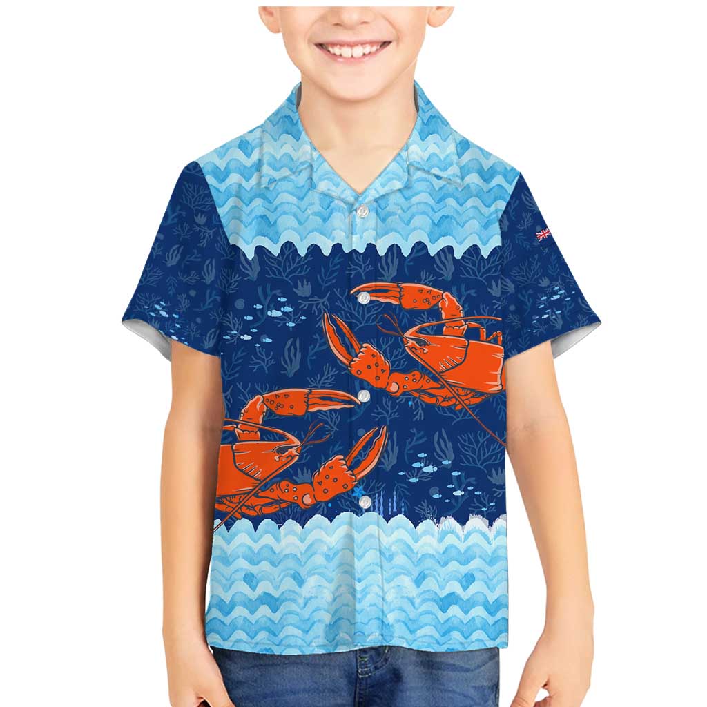 Turks and Caicos Islands Family Matching Mermaid Dress and Hawaiian Shirt with Red Crab and Ocean Wave Coral Reef Design - Wonder Print Shop