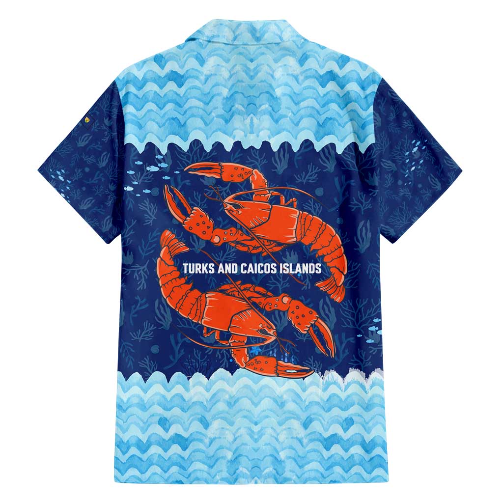 Turks and Caicos Islands Family Matching Tank Maxi Dress and Hawaiian Shirt with Red Crab and Ocean Wave Coral Reef Design - Wonder Print Shop