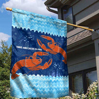 Turks and Caicos Islands Garden Flag with Red Crab and Ocean Wave Coral Reef Design - Wonder Print Shop