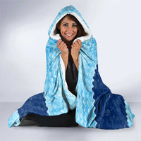 Turks and Caicos Islands Hooded Blanket with Red Crab and Ocean Wave Coral Reef Design - Wonder Print Shop