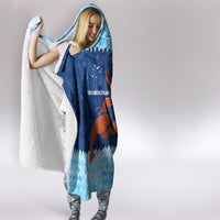 Turks and Caicos Islands Hooded Blanket with Red Crab and Ocean Wave Coral Reef Design - Wonder Print Shop