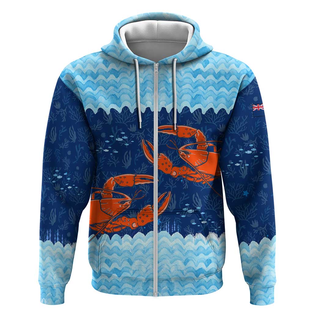 Turks and Caicos Islands Hoodie with Red Crab and Ocean Wave Coral Reef Design - Wonder Print Shop