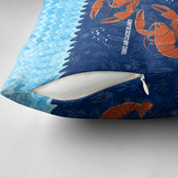 Turks and Caicos Islands Pillow Cover with Red Crab and Ocean Wave Coral Reef Design - Wonder Print Shop