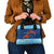Turks and Caicos Islands Shoulder Handbag with Red Crab and Ocean Wave Coral Reef Design - Wonder Print Shop