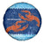 Turks and Caicos Islands Spare Tire Cover with Red Crab and Ocean Wave Coral Reef Design - Wonder Print Shop