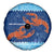 Turks and Caicos Islands Spare Tire Cover with Red Crab and Ocean Wave Coral Reef Design - Wonder Print Shop