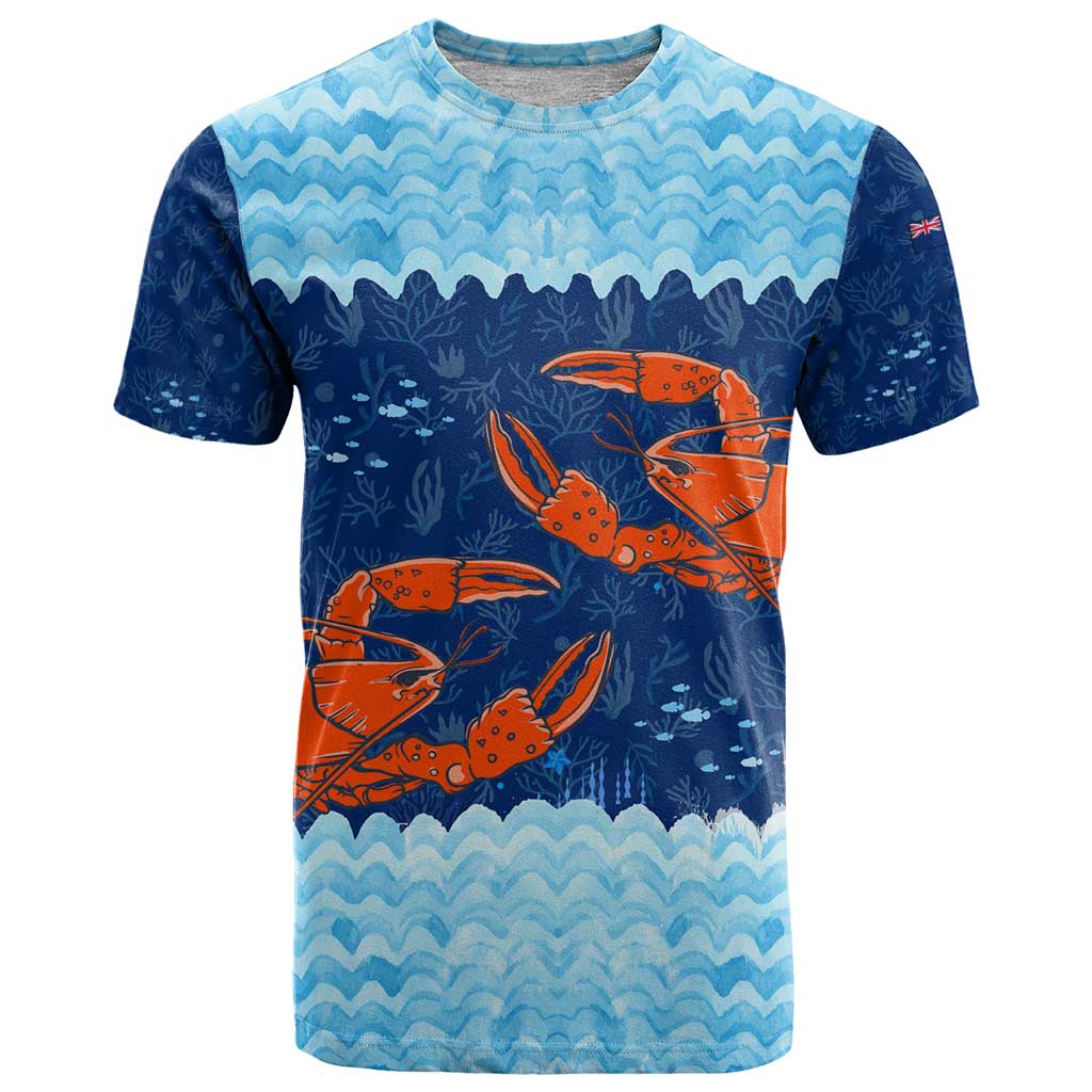 Turks and Caicos Islands T Shirt with Red Crab and Ocean Wave Coral Reef Design - Wonder Print Shop