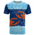 Turks and Caicos Islands T Shirt with Red Crab and Ocean Wave Coral Reef Design - Wonder Print Shop
