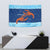 Turks and Caicos Islands Tapestry with Red Crab and Ocean Wave Coral Reef Design - Wonder Print Shop